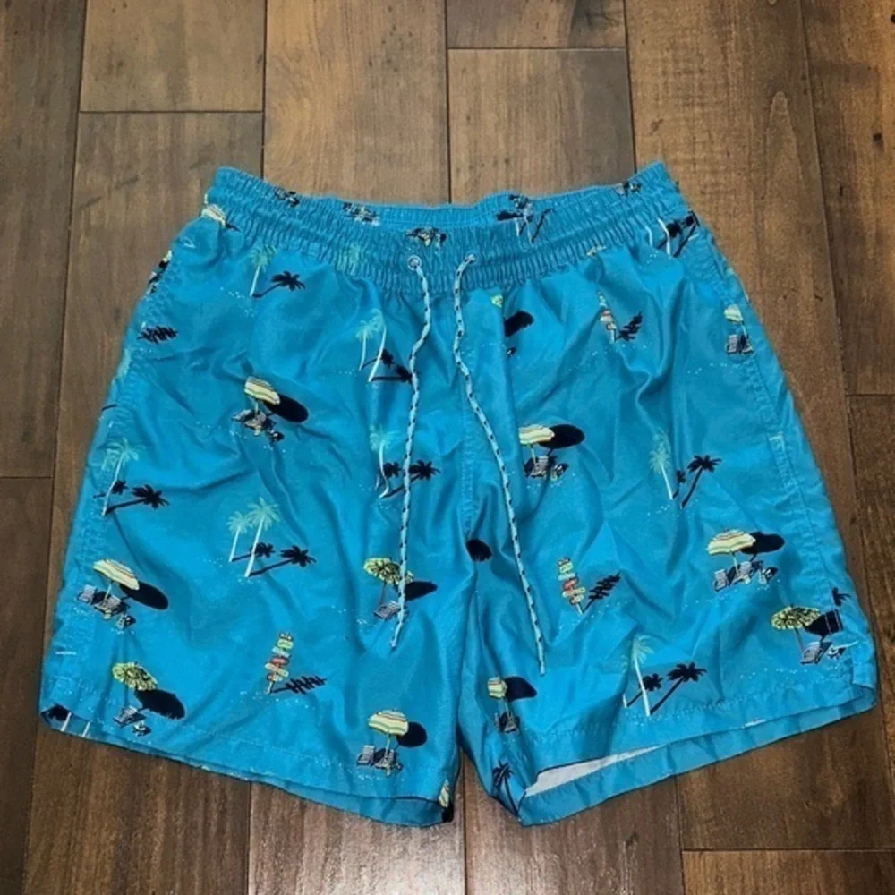 Blue Tropical Print Swim Shorts PM3